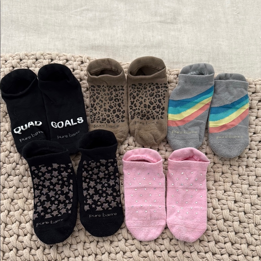 Pure Barre Pilates Sticky Socks Women's Assorted Ankle Socks